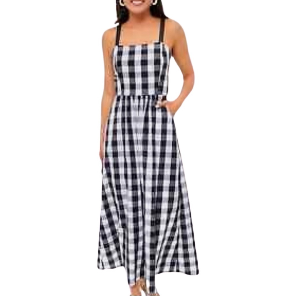 Tuckernuck Black and White Gingham Maxi Dress